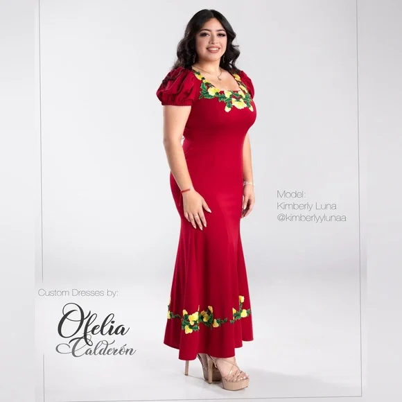 Mexican Dress | Color: Black/Red | Size: XS | Costurera's Closet